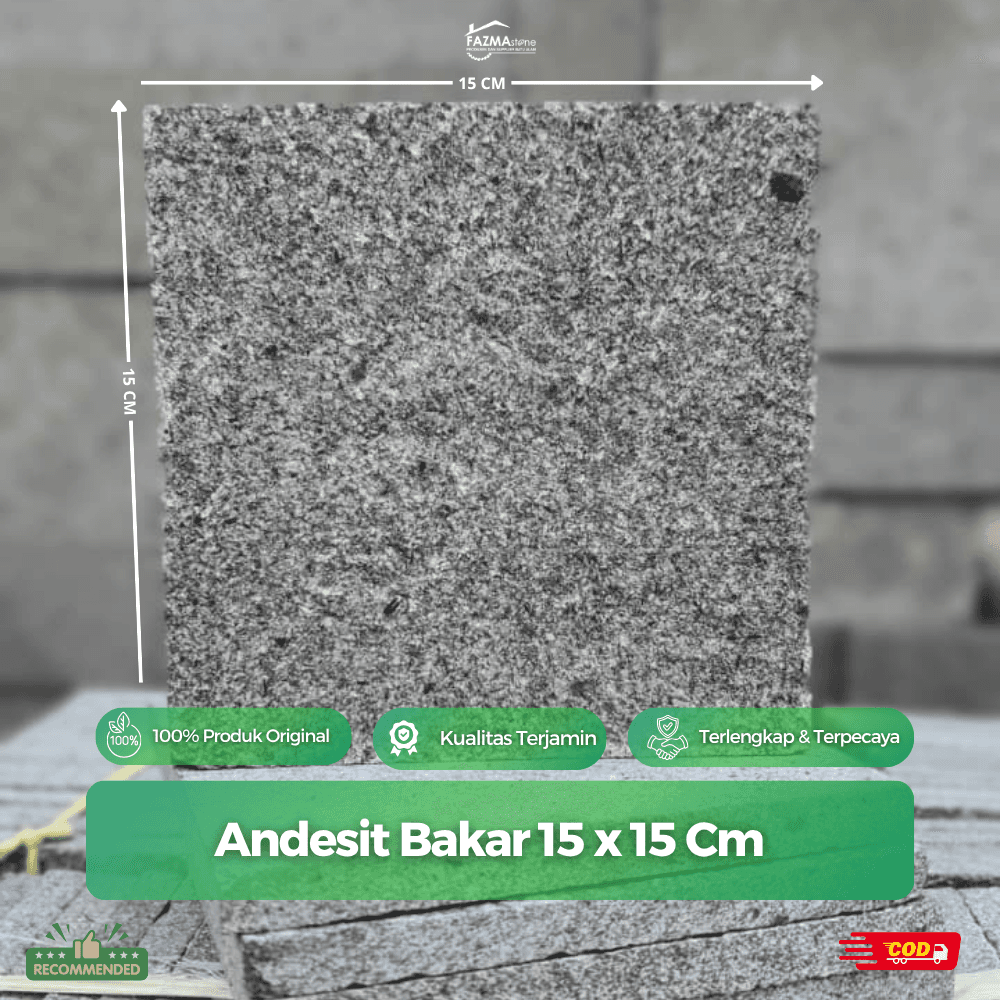 Andesit Bakar 15 x 15 cm