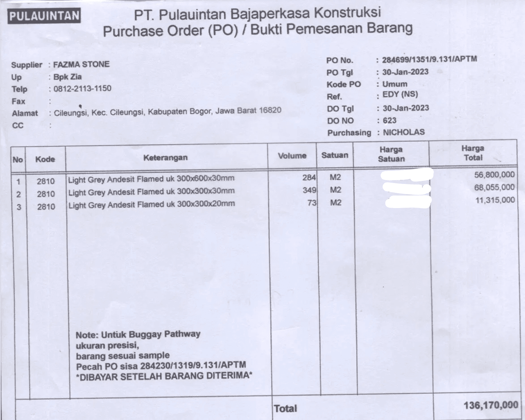 Testimoni Nicholas (Purchasing) - gambar 1